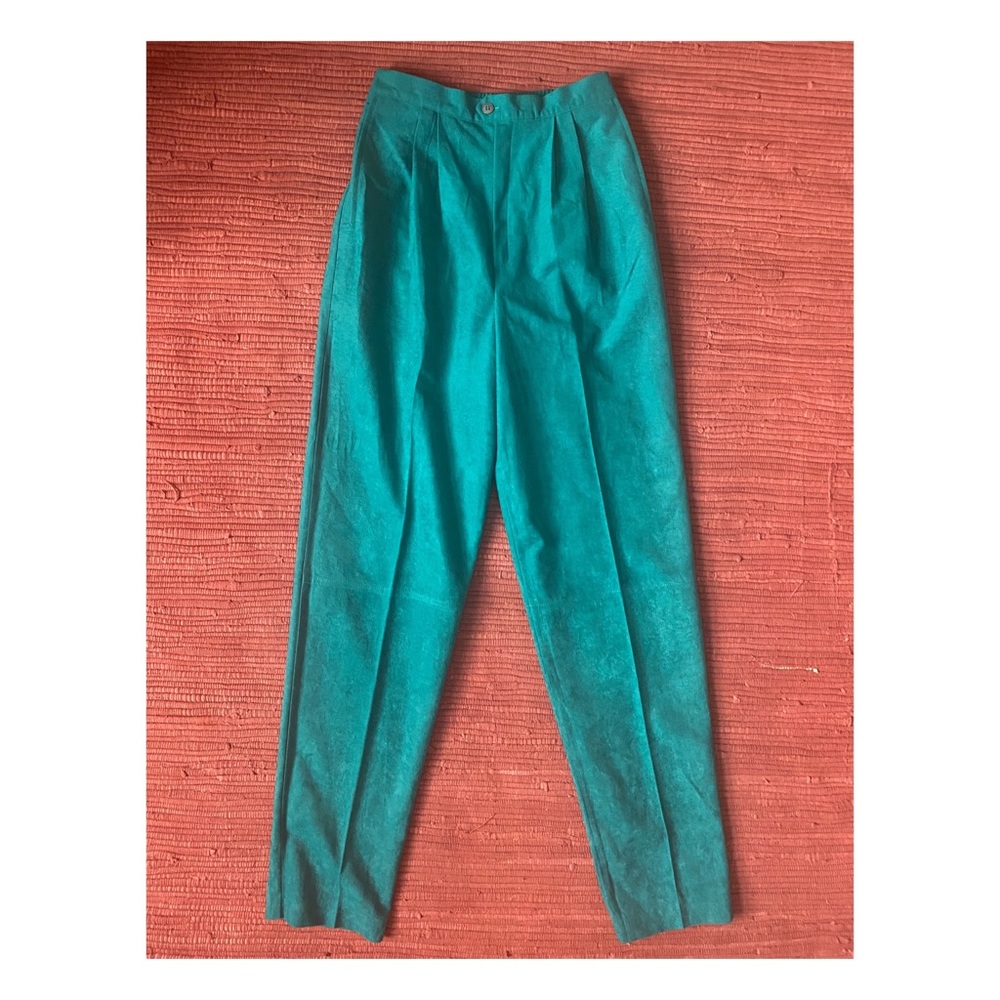 Beautiful Turquoise Retro High Waist Pants